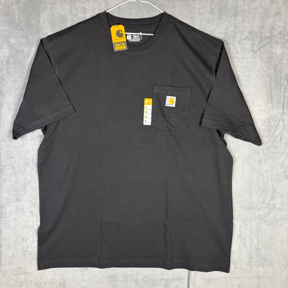 Carhartt Mens K87 Loose Fit Heavyweight Pocket T-Shirt Black XL NWT